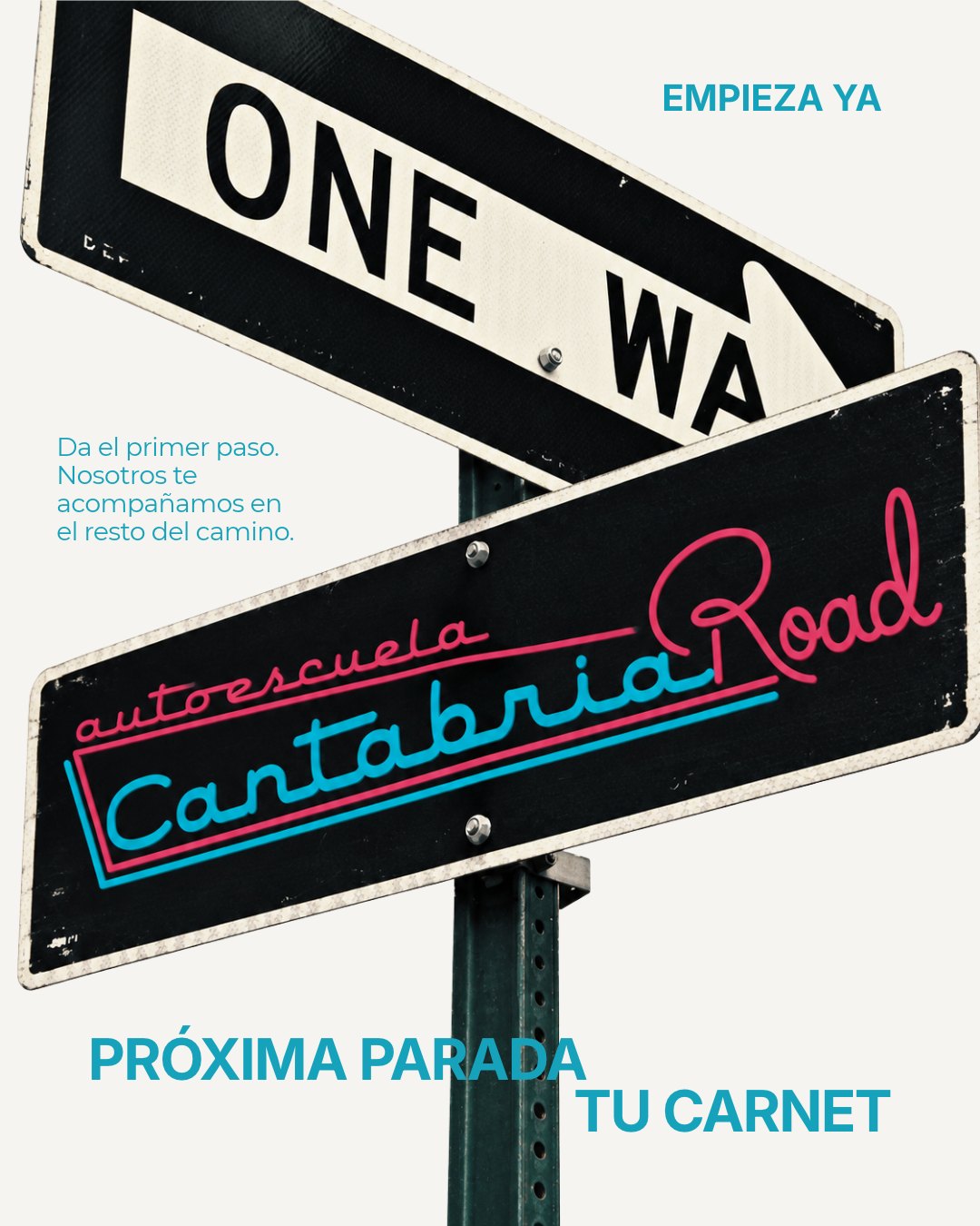 Cartel para Autoescuela Cantabria